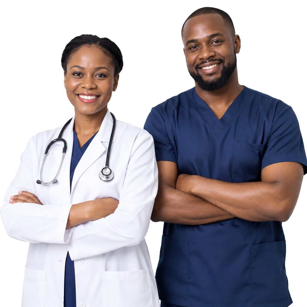 Alfajiri Healthcare doctor and nurse